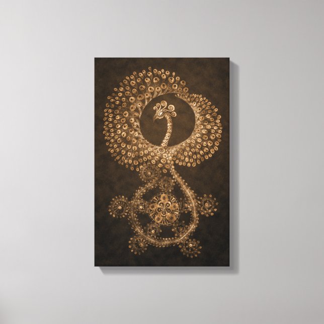 Impressão Em Tela 11 x 17 Abstrato de bronze Phoenix (Frente)