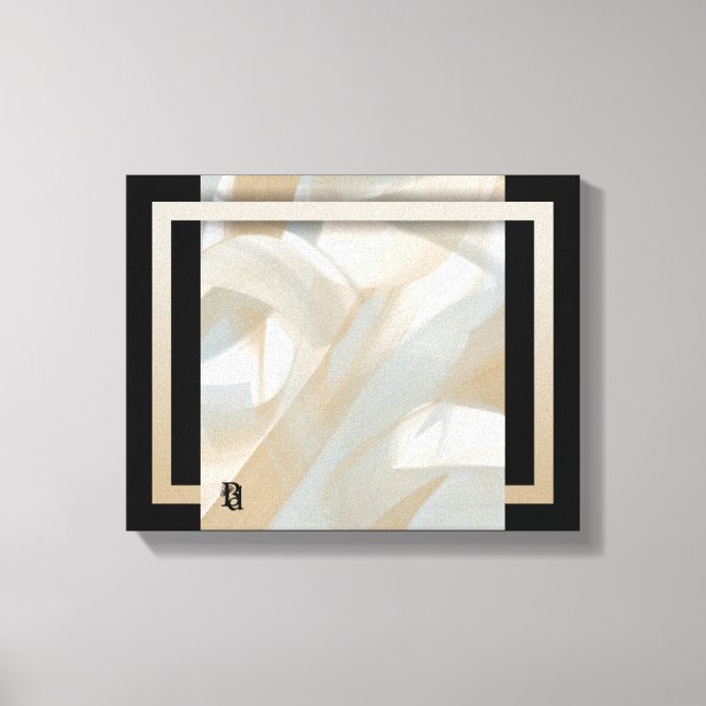 Impressão Em Tela 11x14" Sandy Tornado Trend Abstrato Art Beige (Frente)