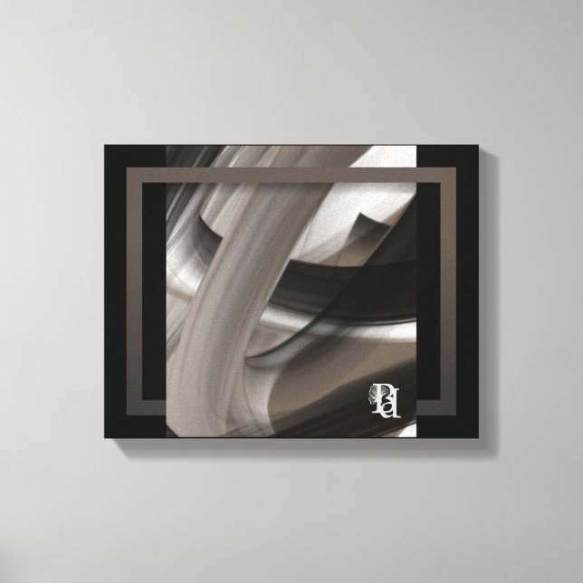 Impressão Em Tela 11x14" Terra’s Tender Whisper Abstract Brown Flowe (Frente)