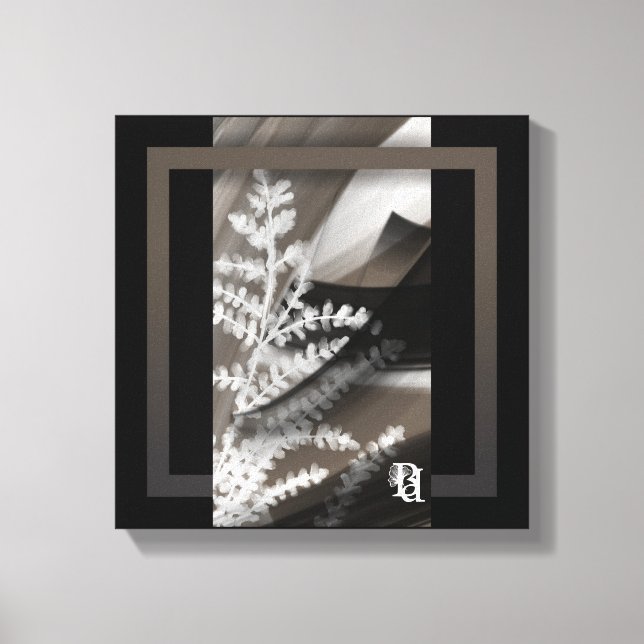 Impressão Em Tela 12x12" Terra’s Tender Whisper Abstract Brown Flowe (Frente)