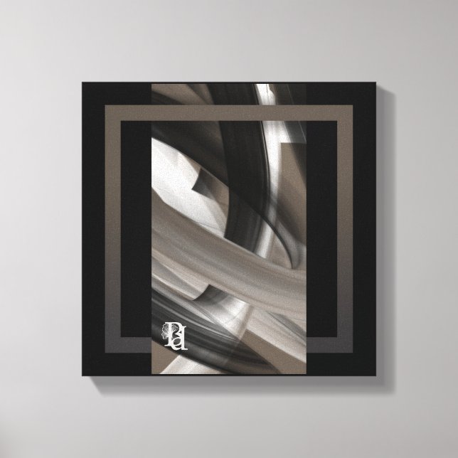 Impressão Em Tela 12x12" Terra’s Tender Whisper Abstract Brown Flowe (Frente)