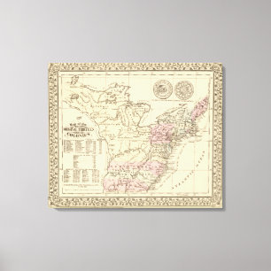 Impressão Em Tela 13 colônias 1776