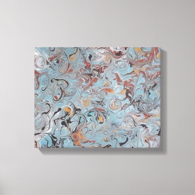 Impressão Em Tela 13x11 Pintura acrílica de Sorvete derretido (Frente)