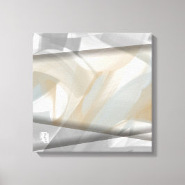 Impressão Em Tela 16x16" Sandy Tornado Trend Abstrato Art Beige