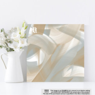 Impressão Em Tela 16x16" Sandy Tornado Trend Abstrato Art Beige