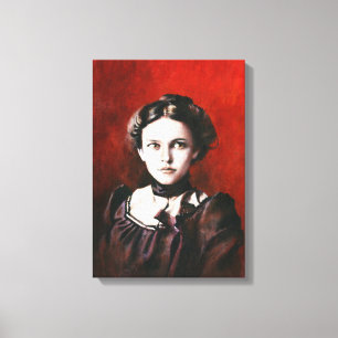 Impressão Em Tela 1890's da jovem mulher do retrato do Victorian