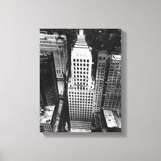 Impressão Em Tela 1960: Vista aérea de um arranha-céu de Chicago
