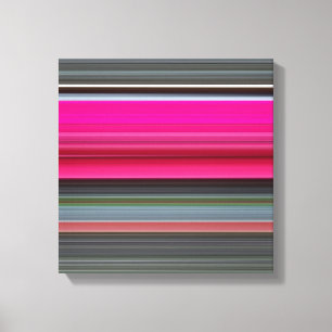 Impressão Em Tela #1 abstrato: Cerise e cinza