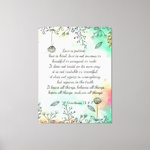 Impressão Em Tela 1 Corintianos 13: 4-7