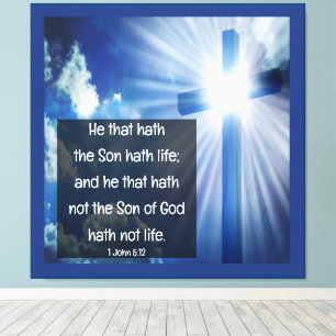 Impressão Em Tela 1 John 5:12