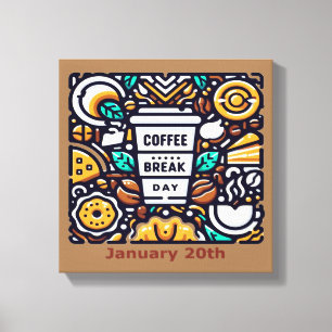 Impressão Em Tela 20 de janeiro - Dia do Café