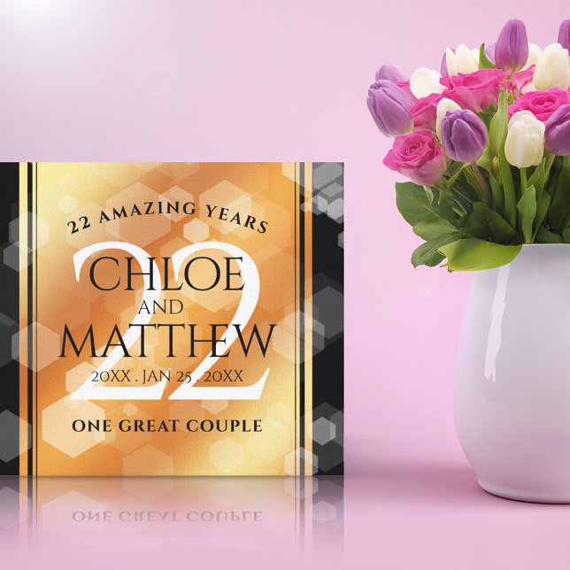 Impressão Em Tela 22º aniversário do Casamento de Cobre (Criador carregado)