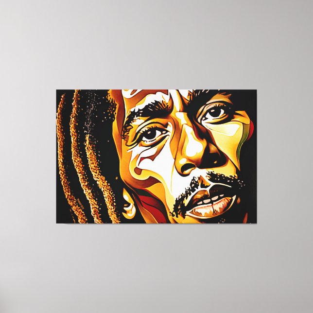 Impressão Em Tela 24_00, Rosto, Abstrato, Grande Quebra de Galeria, (Frente)