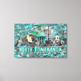 Impressão Em Tela 27,50" x 17,75 Tela Esticada - Ruas de NT