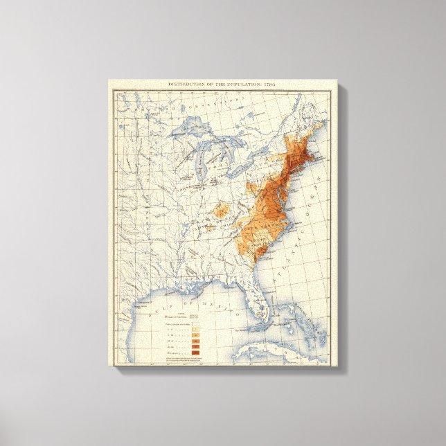 Impressão Em Tela 2 População 1790 (Frente)