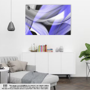 Impressão Em Tela 36x24" Lavanda Tendência da Lua Violeta de Abstrat