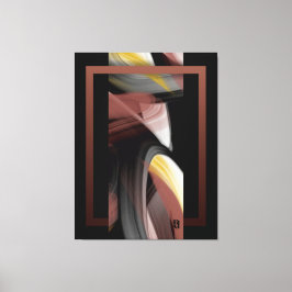 Impressão Em Tela 38x50" Trend Abstract Art Black White Powdery 