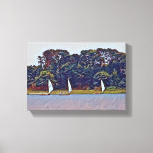 3 Boat Cotuit Skiff Race