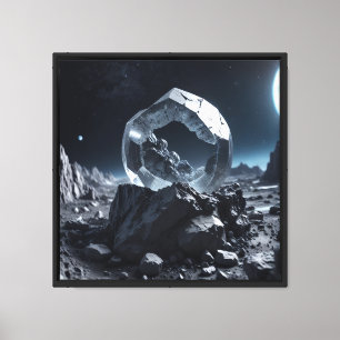 Impressão em tela 40x40 cm Moon Rocks-2