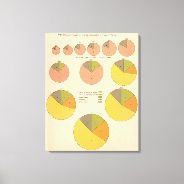 Impressão Em Tela 42 População, elementos 1790-1900 (Frente)