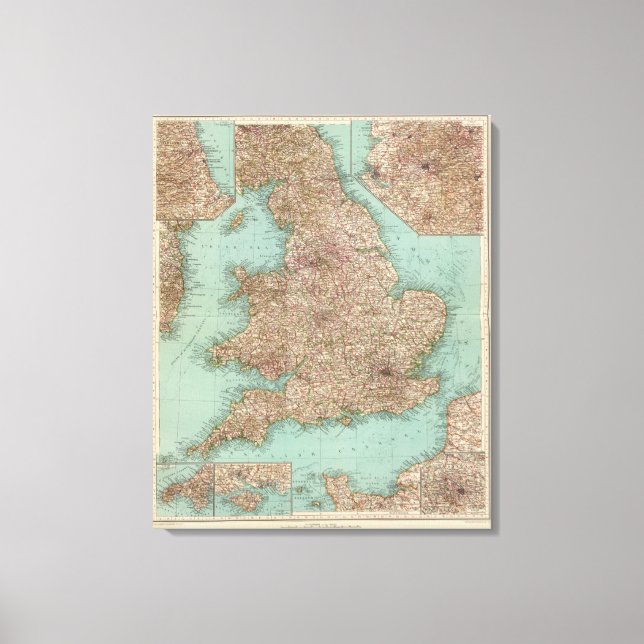 Impressão Em Tela 4748 Inghilterra, Gales (Frente)