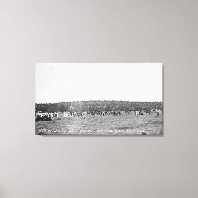 Impressão Em Tela 4 de julho Jogo de Baseball (Frente)