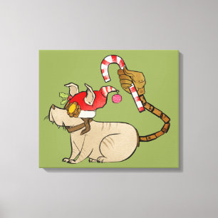 Impressão Em Tela 4 monstro pequenos - logotipo do feriado de Tesla