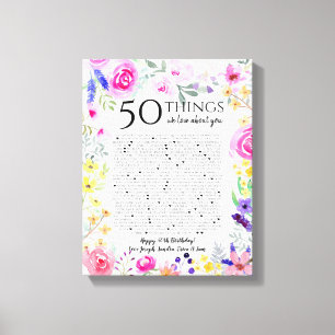 Impressão Em Tela 50 coisas que amamos sobre suas flores aquáticas