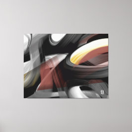 Impressão Em Tela 50x38" Trend Abstract Art Black White Powdery