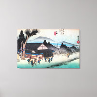 52. 石 部 宿, 広 Ishibe-juku, Hiroshige, Ukiyo-e