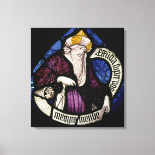 Impressão Em Tela 52: Roundel do profeta Ezekiel, século XV