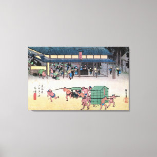 Impressão Em Tela 53. 草 津 宿, 広 重 Kusatsu-juku, Hiroshige, Ukiyo-e