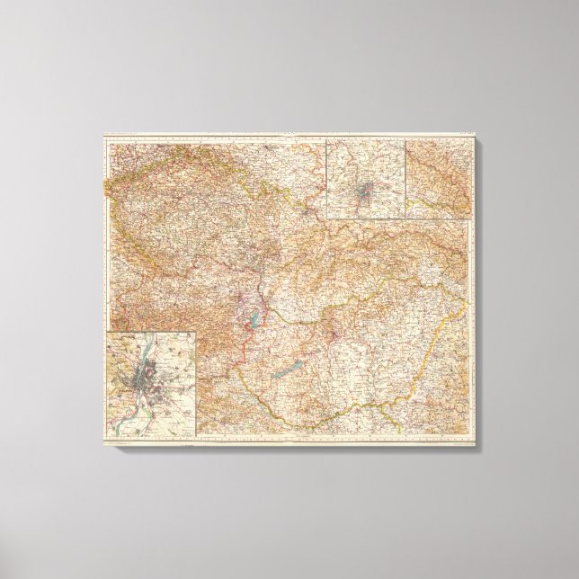 Impressão Em Tela 5960 Checoslováquia, Hungria (Frente)