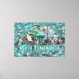 Impressão Em Tela 59,26" x 40,00 Tela Esticada - Ruas de NT 