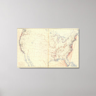 Impressão Em Tela 59 Rios navegáveis, rotas 1890