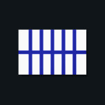 Impressão Em Tela 5 Linhas Azuis Bisectadas<br><div class="desc">Inspiradas por um símbolo de mapa para as vias férreas, cinco faixas azuis são divididas ao meio por uma linha azul ao centro. O padrão geométrico azul em branco tem um aspecto limpo e elegante. O branco é transparente, então você pode mudá-lo se quiser. Basta clicar no botão "Personalizar!" e...</div>
