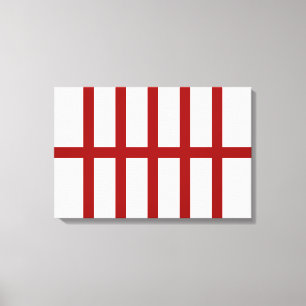 Impressão Em Tela 5 Linhas Vermelhas Bisectadas