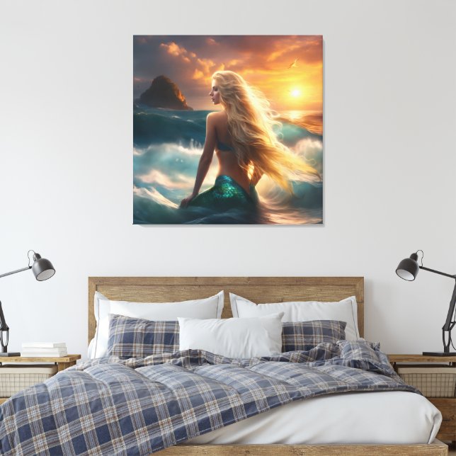 Impressão Em Tela #5 Vida de Sereia (Insitu(Quarto))