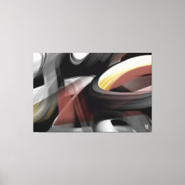 Impressão Em Tela 60x40" Trend Abstract Art Black White Powdery