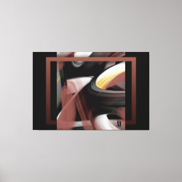 Impressão Em Tela 60x40" Trend Abstract Art Black White Powdery