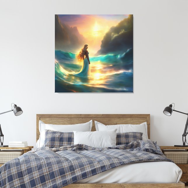 Impressão Em Tela #6 Vida de Sereia (Insitu(Quarto))