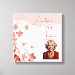 Impressão Em Tela 70 e fabulosas flores cor-de-rosa fotográficas