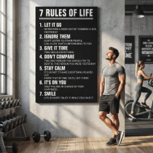 7 Regras da Vida Citação Motivacional Moderno Rote