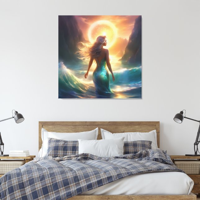 Impressão Em Tela #7 Vida de Sereia (Insitu(Quarto))