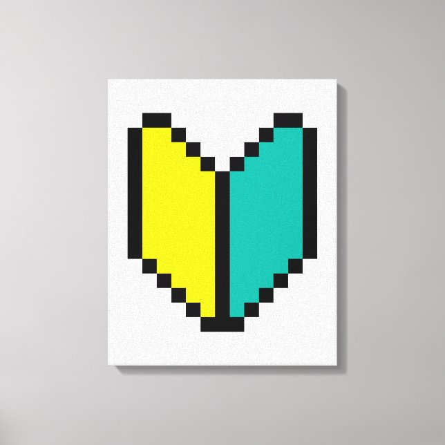 Impressão Em Tela 8 Bits Pixel Wakaba / Shoshinsha Mark (Frente)