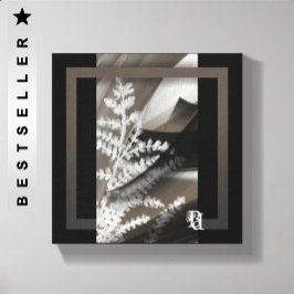 Impressão Em Tela 8x8" Terra’s Tender Whisper Abstract Brown Flowers