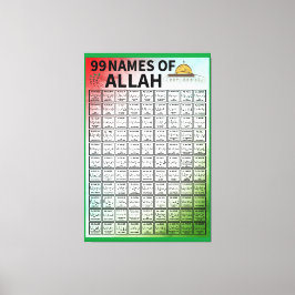 IMPRESSÃO EM TELA 99 NOMES DE ALLAH