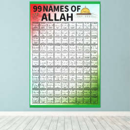 IMPRESSÃO EM TELA 99 NOMES DE ALLAH