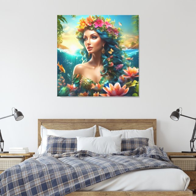 Impressão Em Tela #9 Vida de Sereia (Insitu(Quarto))