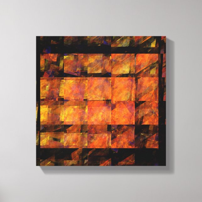Impressão Em Tela A Abstrato da parede é preto e branco (Frente)